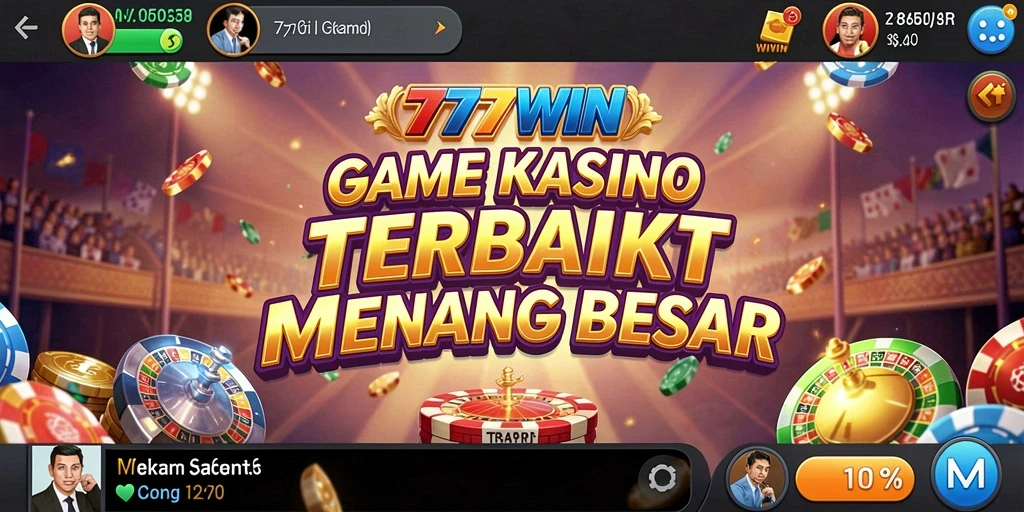 Tampilan gameplay menarik dalam aplikasi Kasino 777WIN.