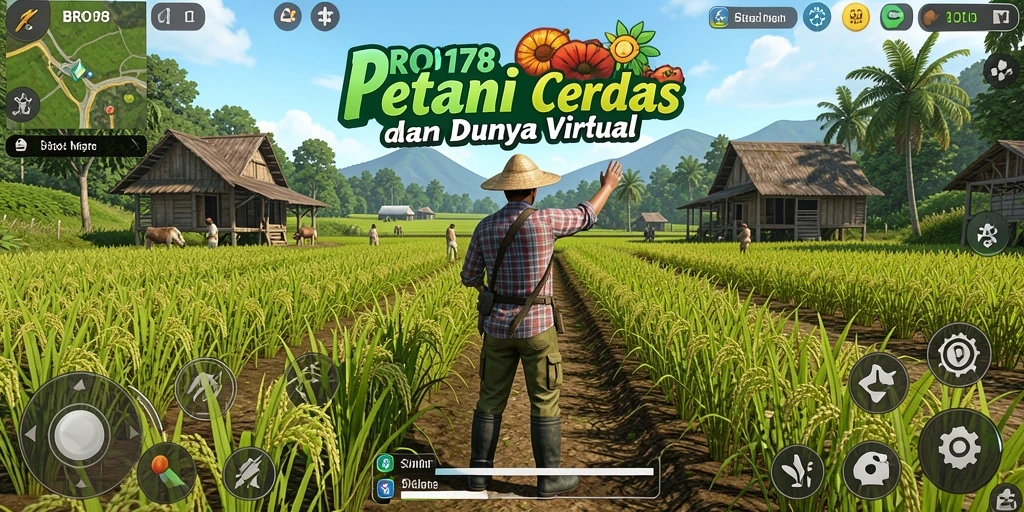 Screenshot menunjukkan gameplay seru BRO178 saat bertani dan mengelola lahan.