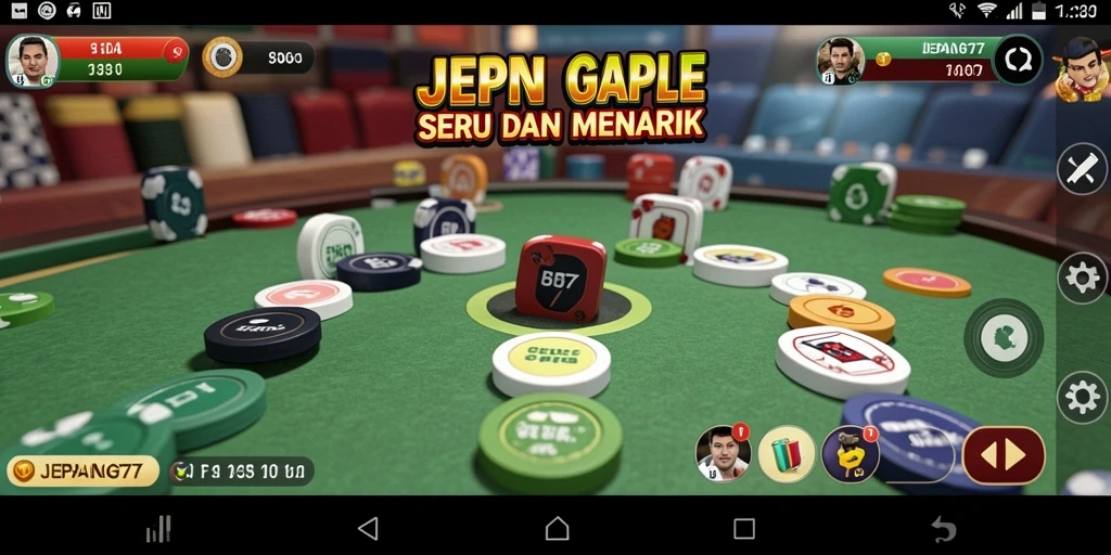 Tampilan gameplay seru dalam JEPANG77 yang penuh strategi.