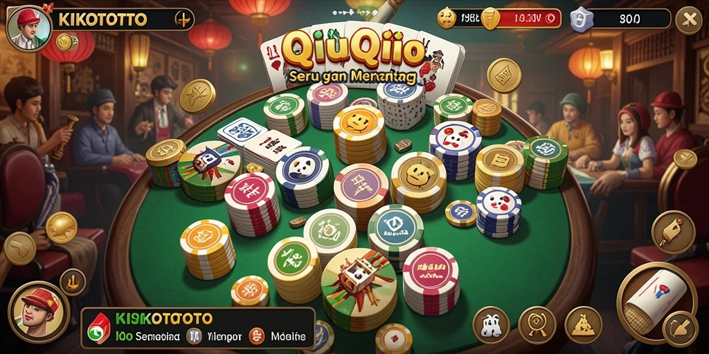 Tampilan gameplay QiuQiu yang menarik dan kompetitif.