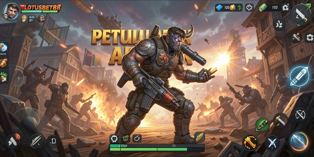 Tampilan aksi cepat dalam LOTUSBET88 dengan karakter yang berinteraksi dinamis.