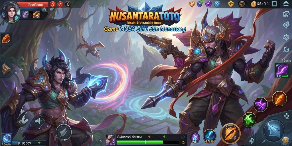 Tampilan aksi seru gameplay NUSANTARATOTO dengan karakter yang beragam.