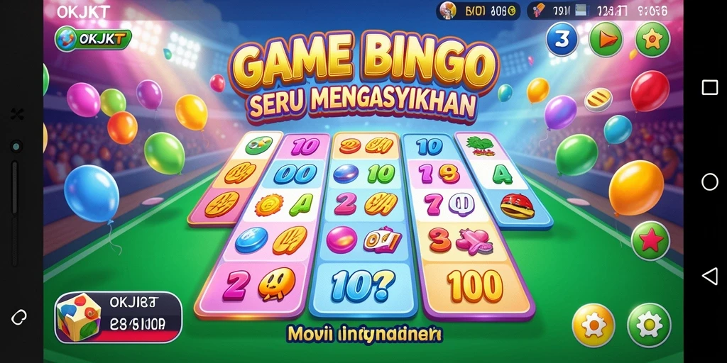Tampilan gameplay seru dalam aplikasi Bingo OKJKT.