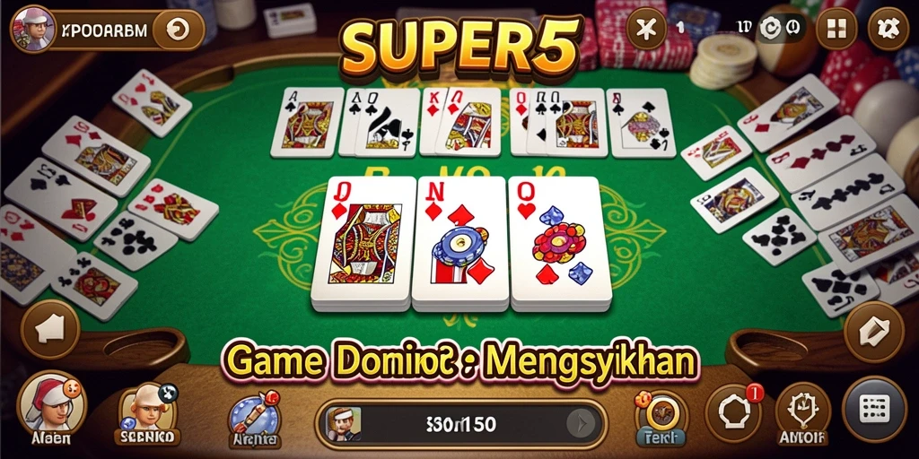 Tangkapan layar SUPER5 menampilkan aksi seru permainan Domino.