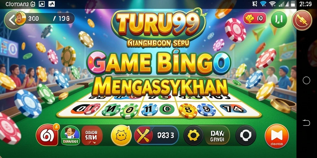 Tampilan gameplay TURU99 yang menarik dan seru dalam permainan Bingo.